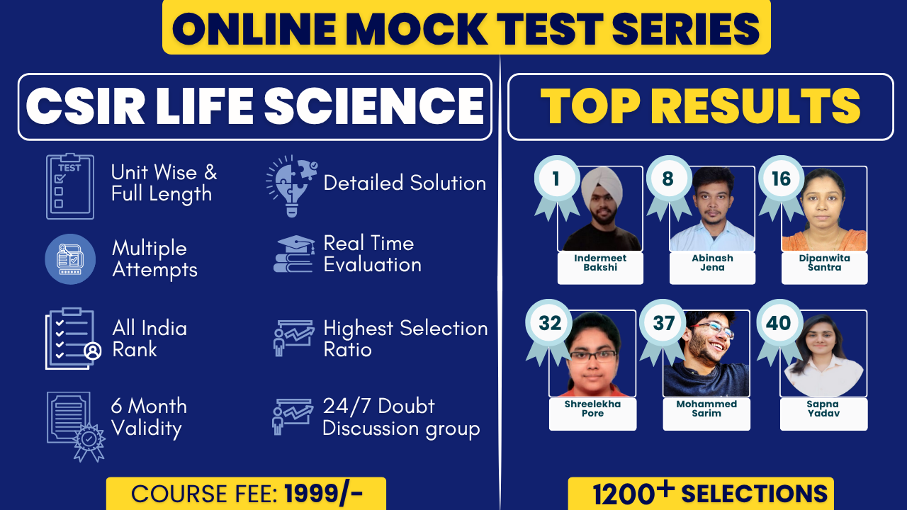 CSIR Life Science Mock Test Series (Unit Wise & Full Length)