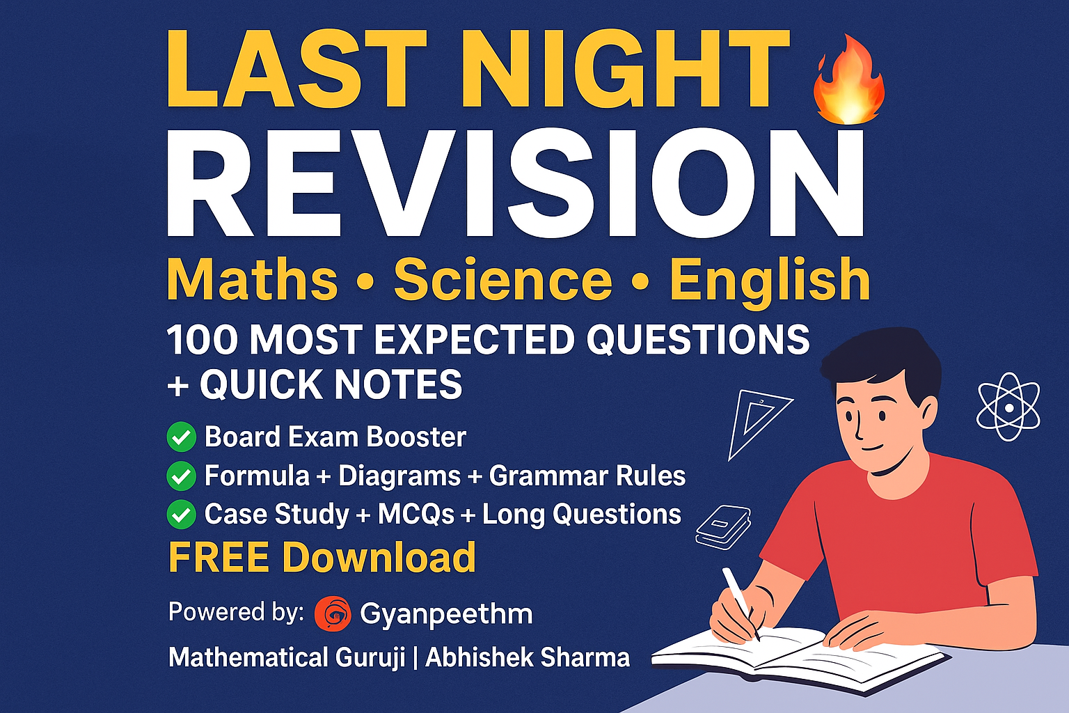 Last Night Revision Pack – Maths, Science & English