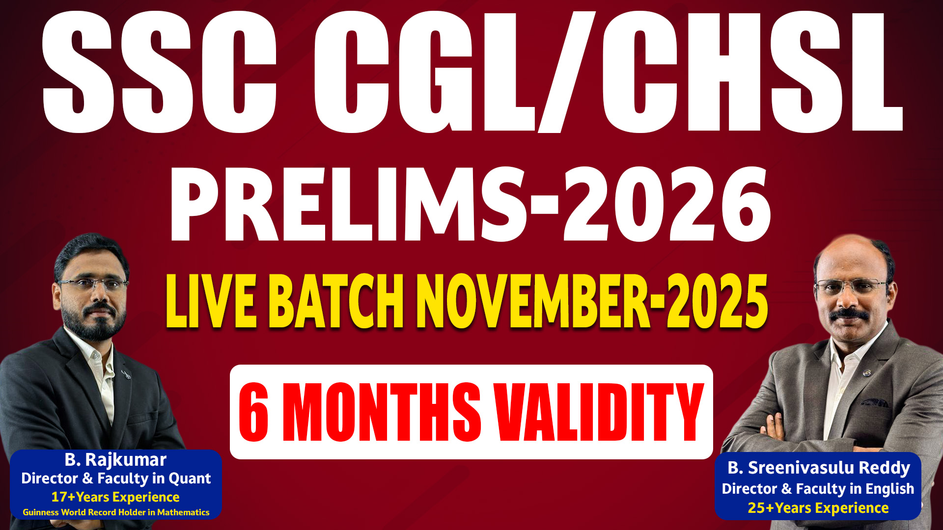 SSC CGL/CHSL LIVE BATCH NOVEMBER - 2025 (6 MONTHS VALIDITY)