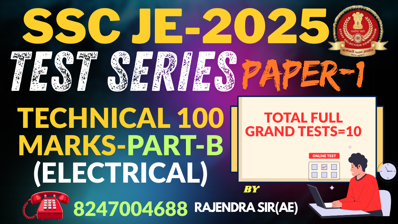 SSC JE 2025 ELECTRICAL TESTSERIES + oncall DOUBT support on the TEST