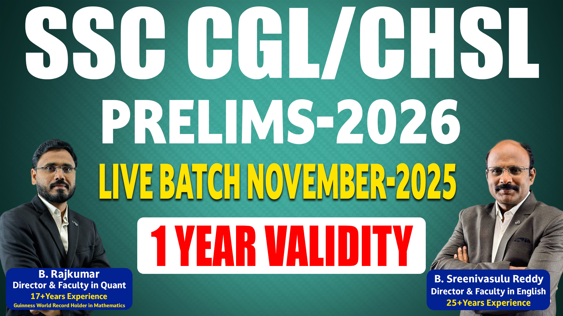SSC CGL/CHSL LIVE BATCH NOVEMBER - 2025 (1 YEAR VALIDITY)