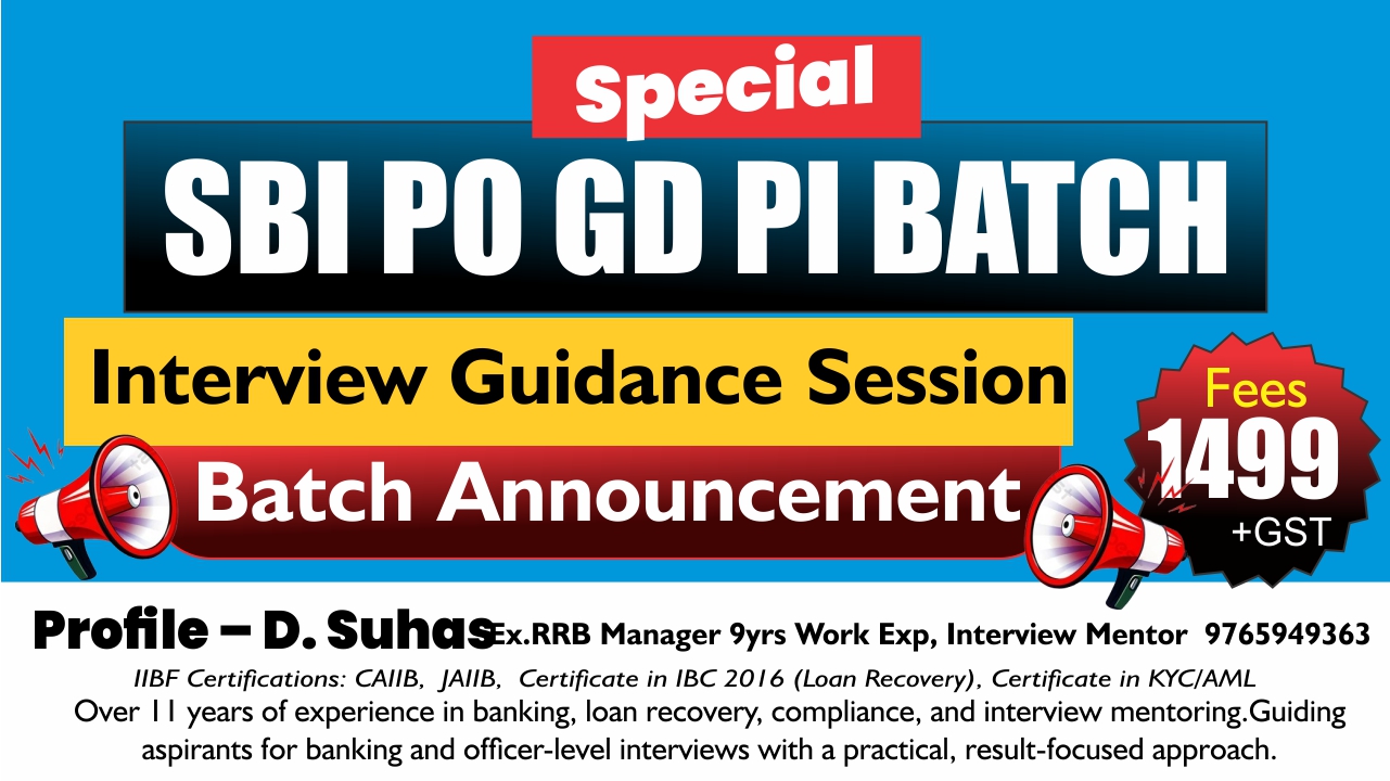 Special SBI PO GD PI Batch – Interview Guidance Session