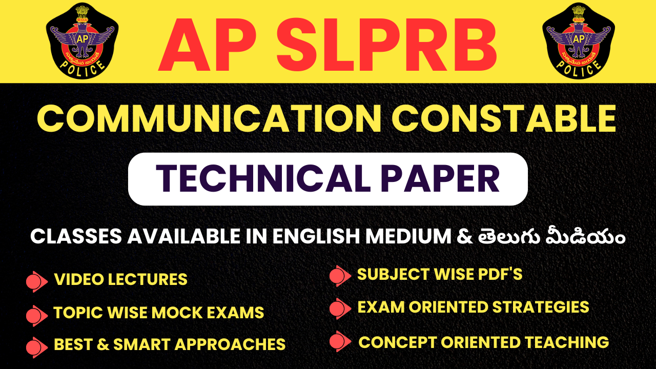 AP SLPRB COMMUNICATION CONSTABLE TECHNICAL PAPER