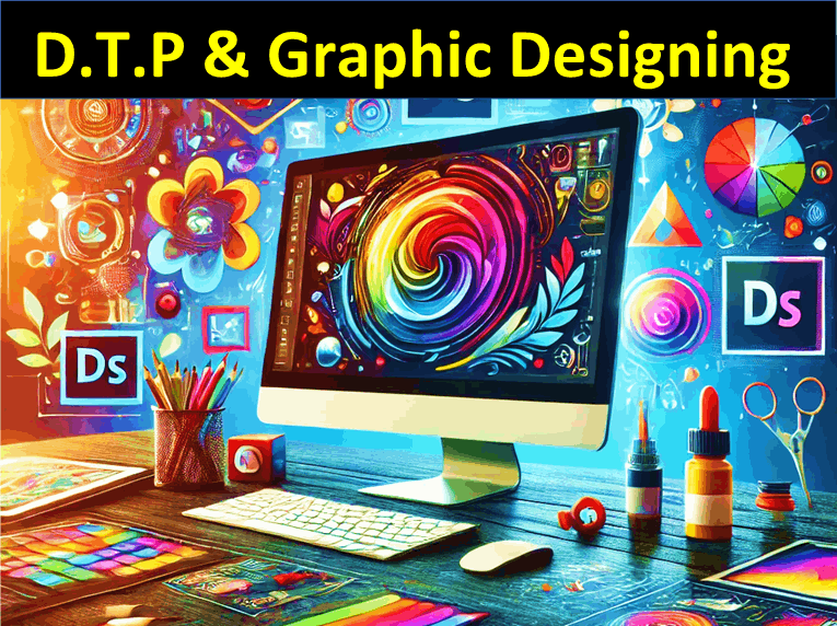 D.T.P & Graphic Designing ALL in ONE (कंप्यूटर डिजाइनिंग)