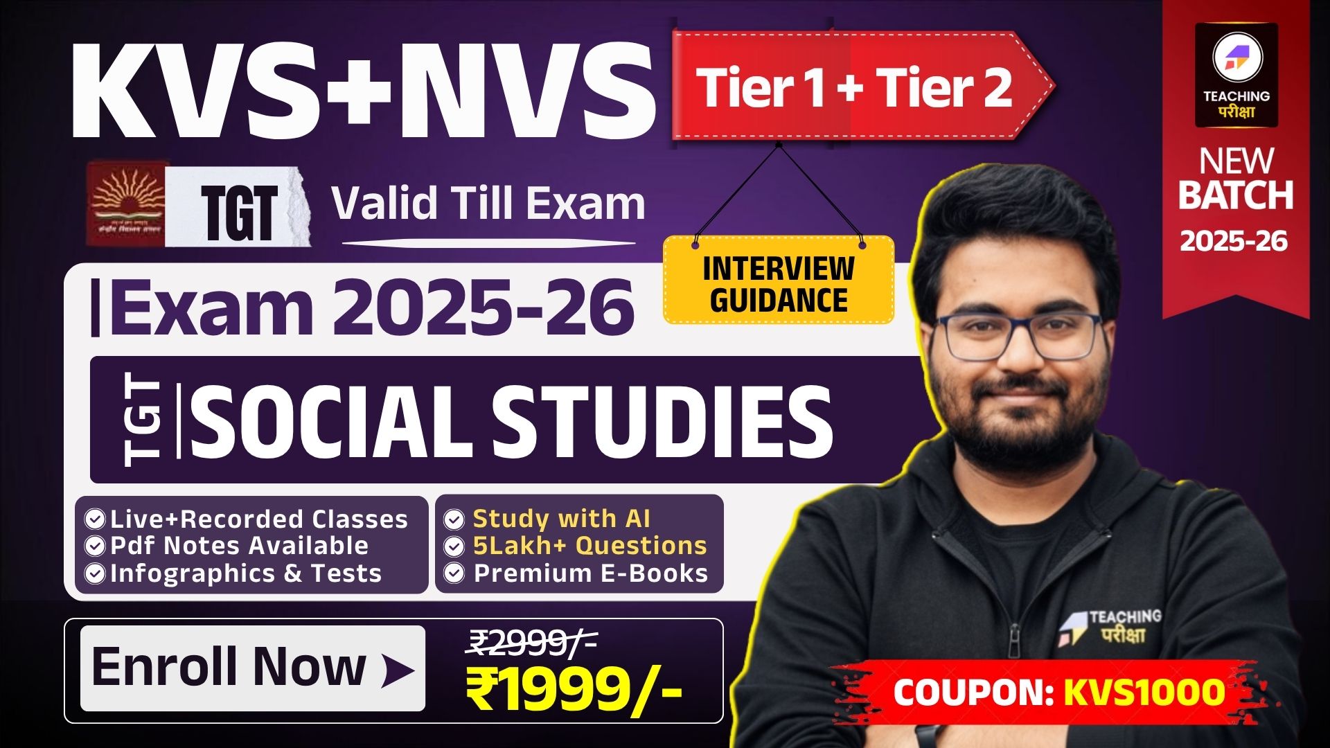 KVS NVS TGT SST(TIER 1 + TIER 2) 2025 New Batch 695664