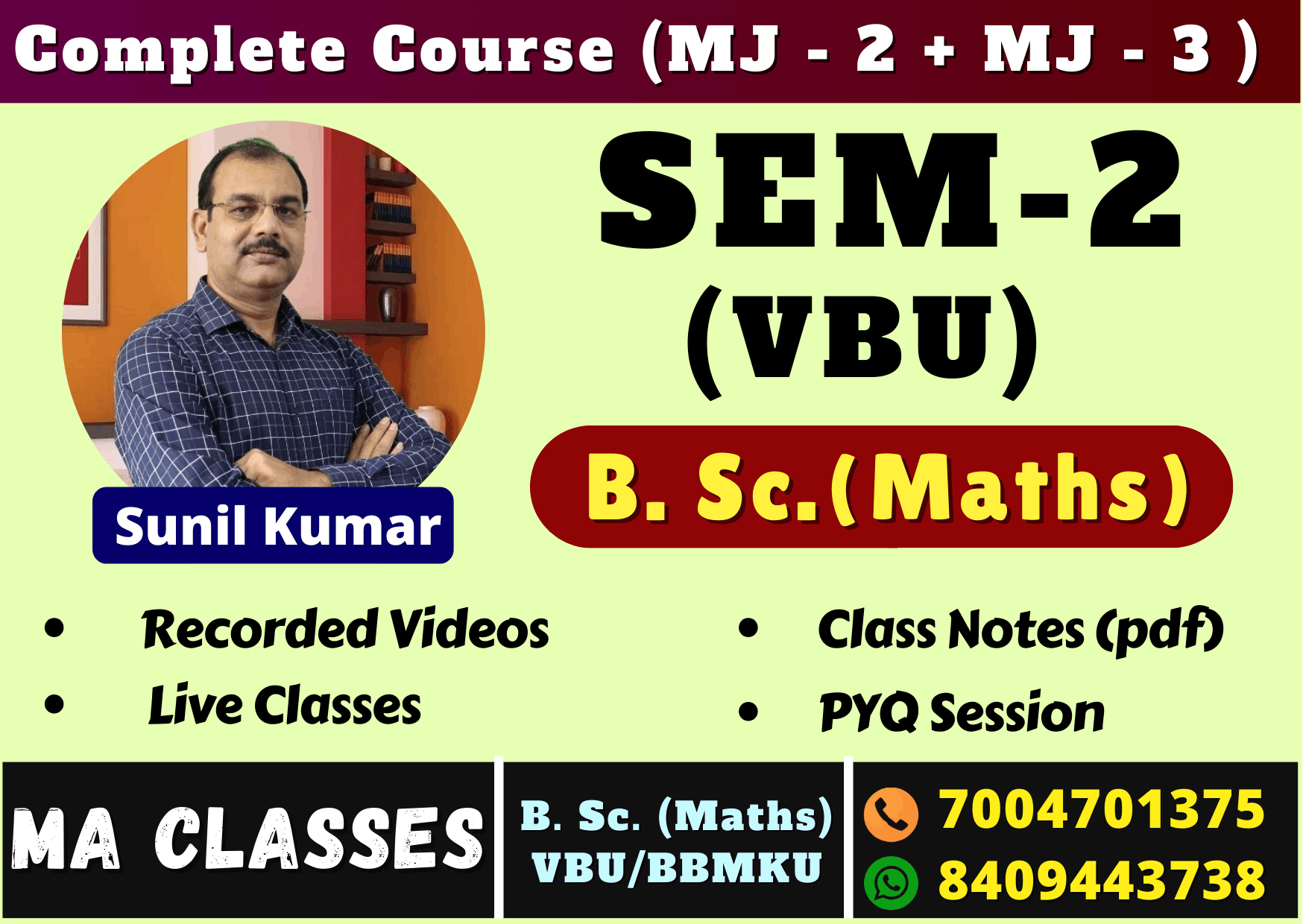SEM-2, B. Sc.-Maths (VBU)