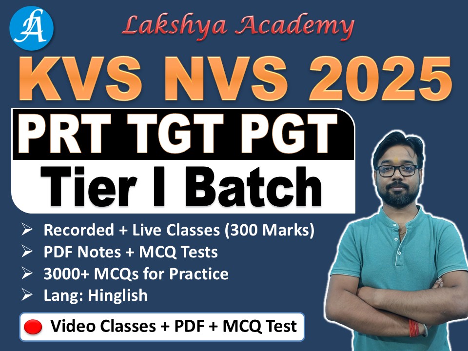 KVS NVS Tier 1 Batch (PRT, TGT, PGT) | By Vikash Sir
