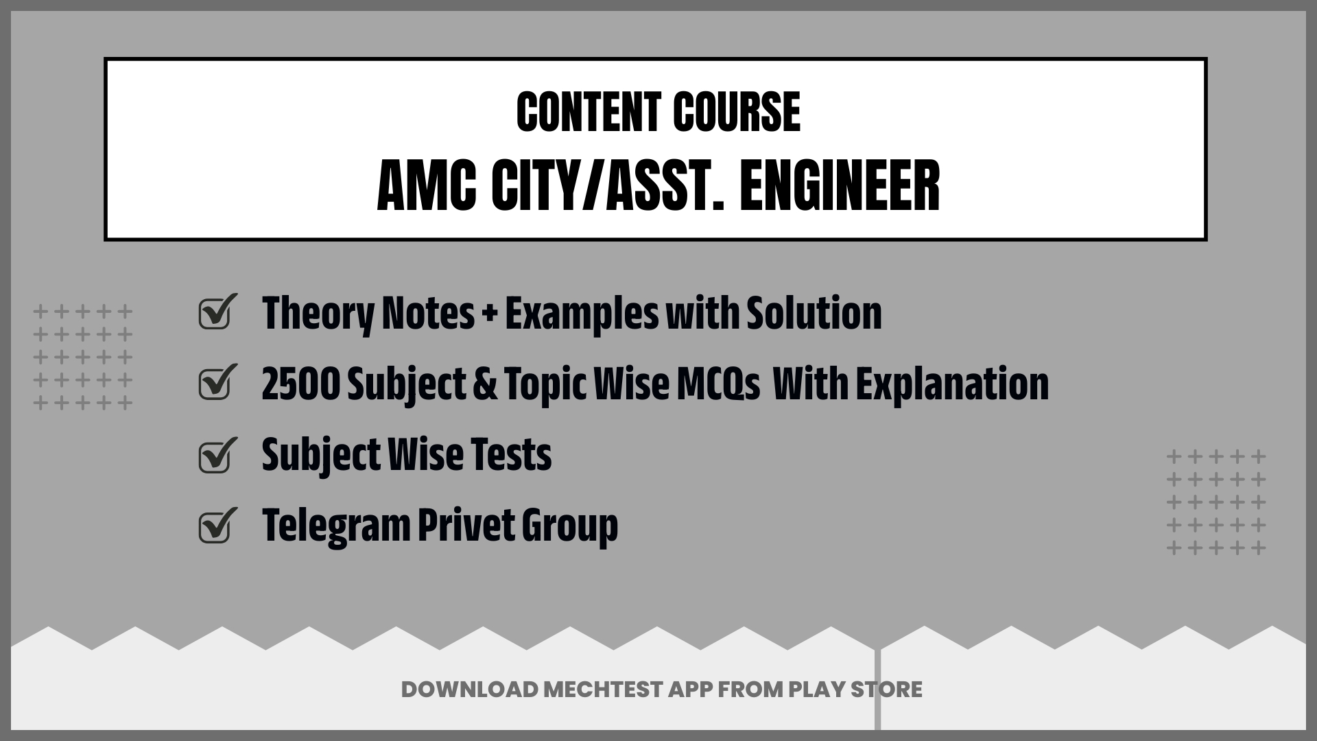 AMC Asst. Engineer/Asst. City/Dy. City Engineer  Content Course