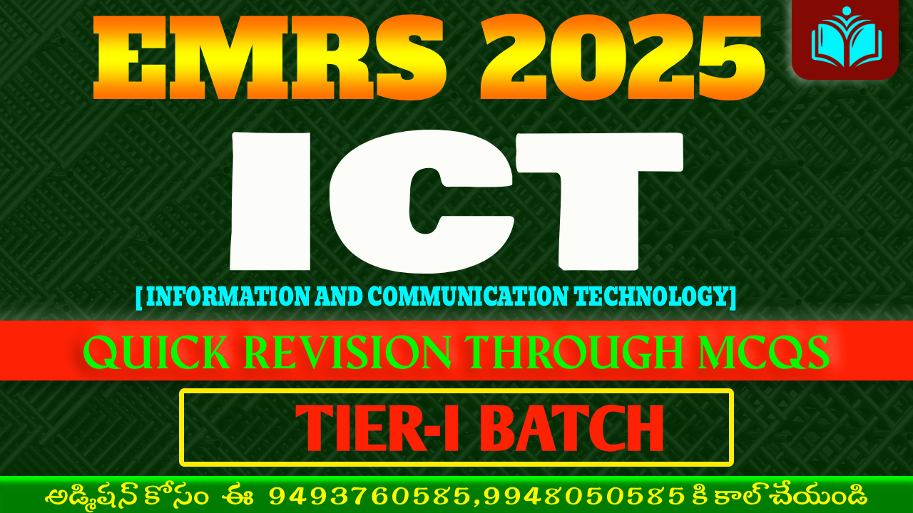 EMRS TGT/PGT 2025 | KNOWLEDGE ICT |  QUICK REVISION THROUGH MCQs BATCH