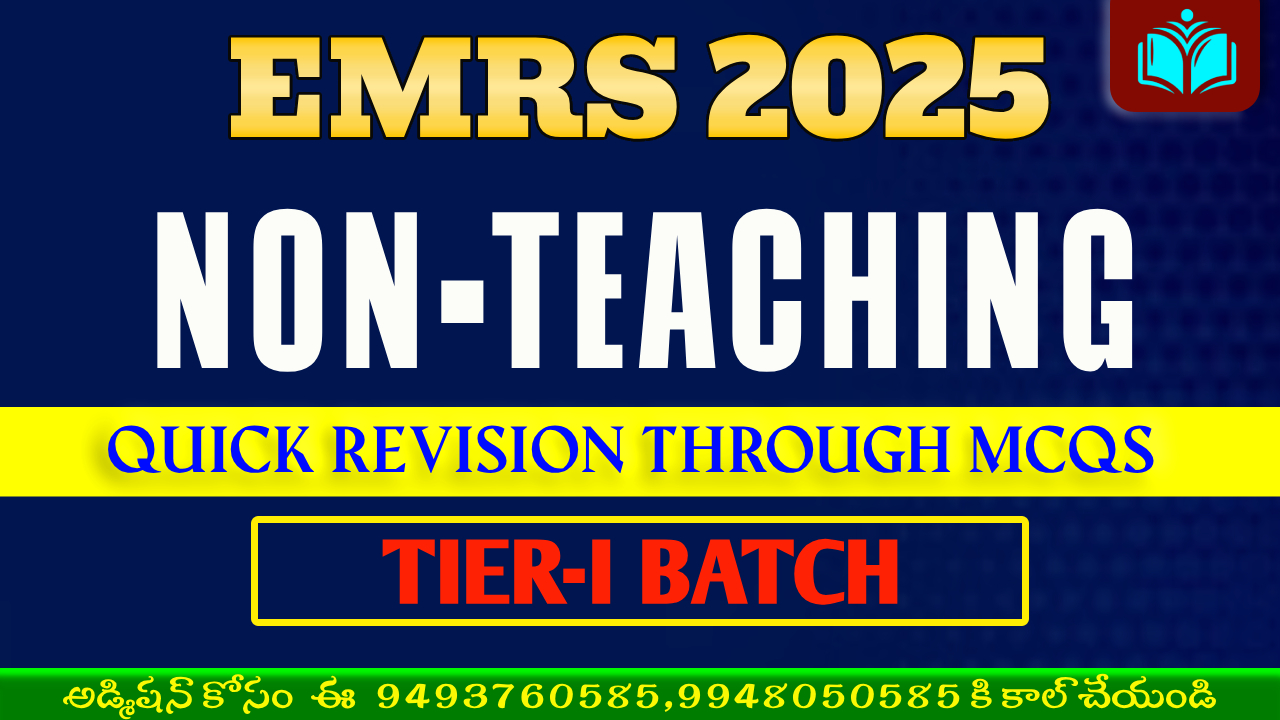 **EMRS TGT/PGT 2025 | NON-TEACHING (Hostel Warden / JSA / Staff Nurse / Lab Attendant)  QUICK REVISION THROUGH MCQs BATCH