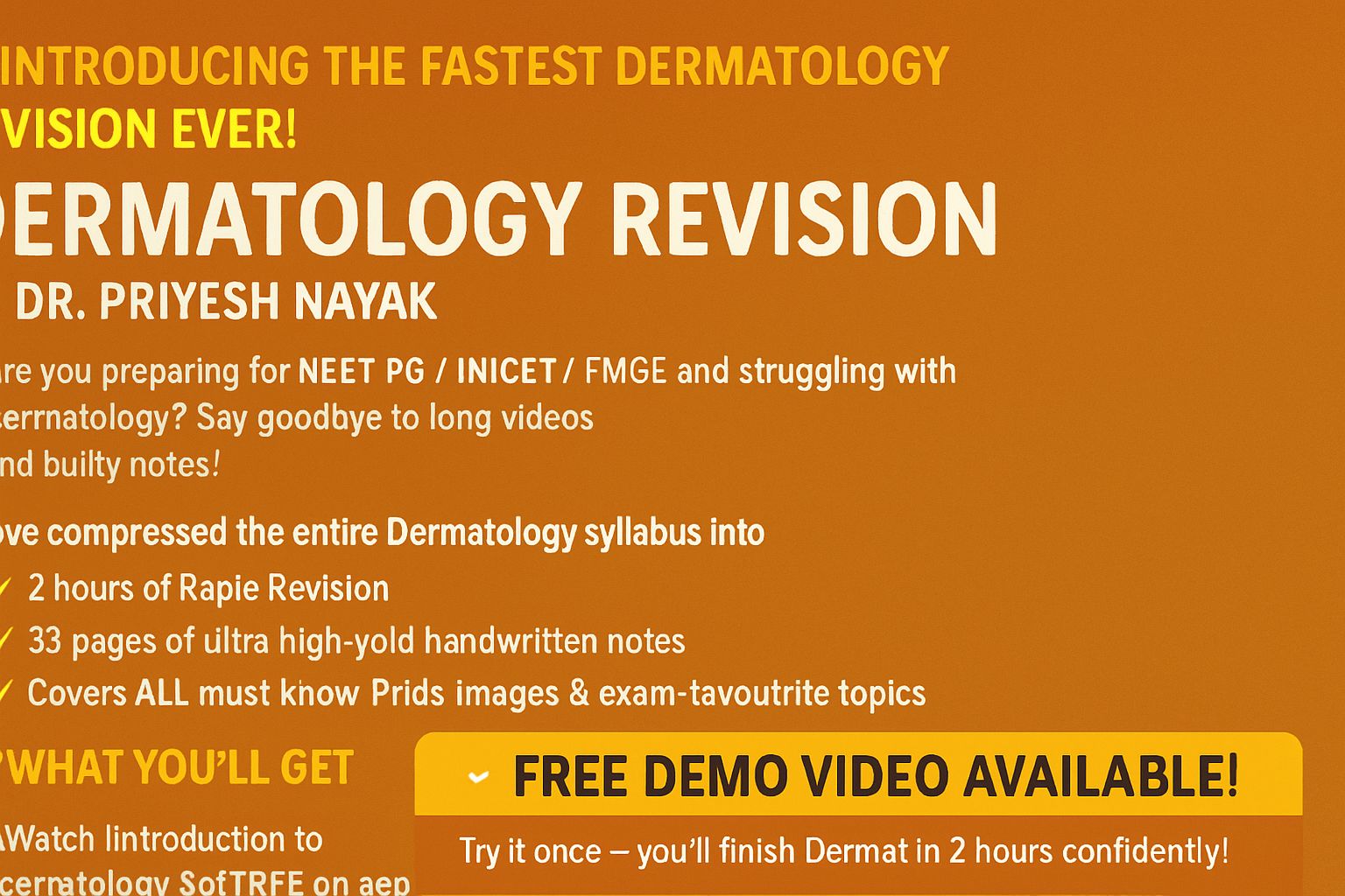 Fastest Dermatology Revision