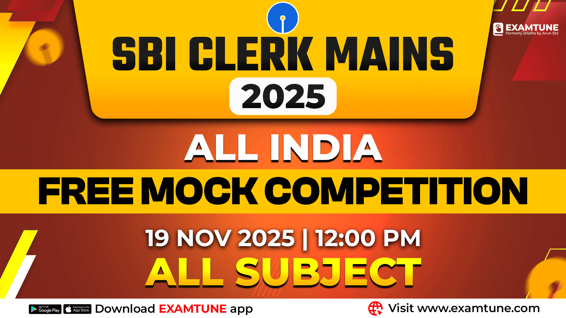 SBI CLERK MAINS 2025 | All India Free Mock