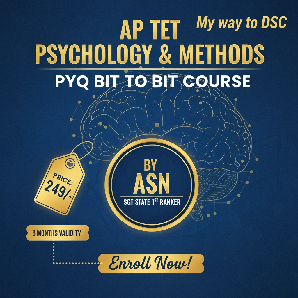 ASN Psychology & Methods AP TET PYQ Bit to Bit (6 Months Validity)