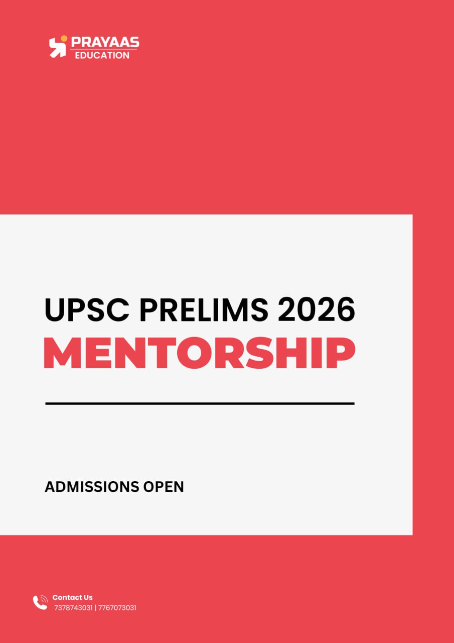 UPSC PRELIMS 2026 MENTORSHIP