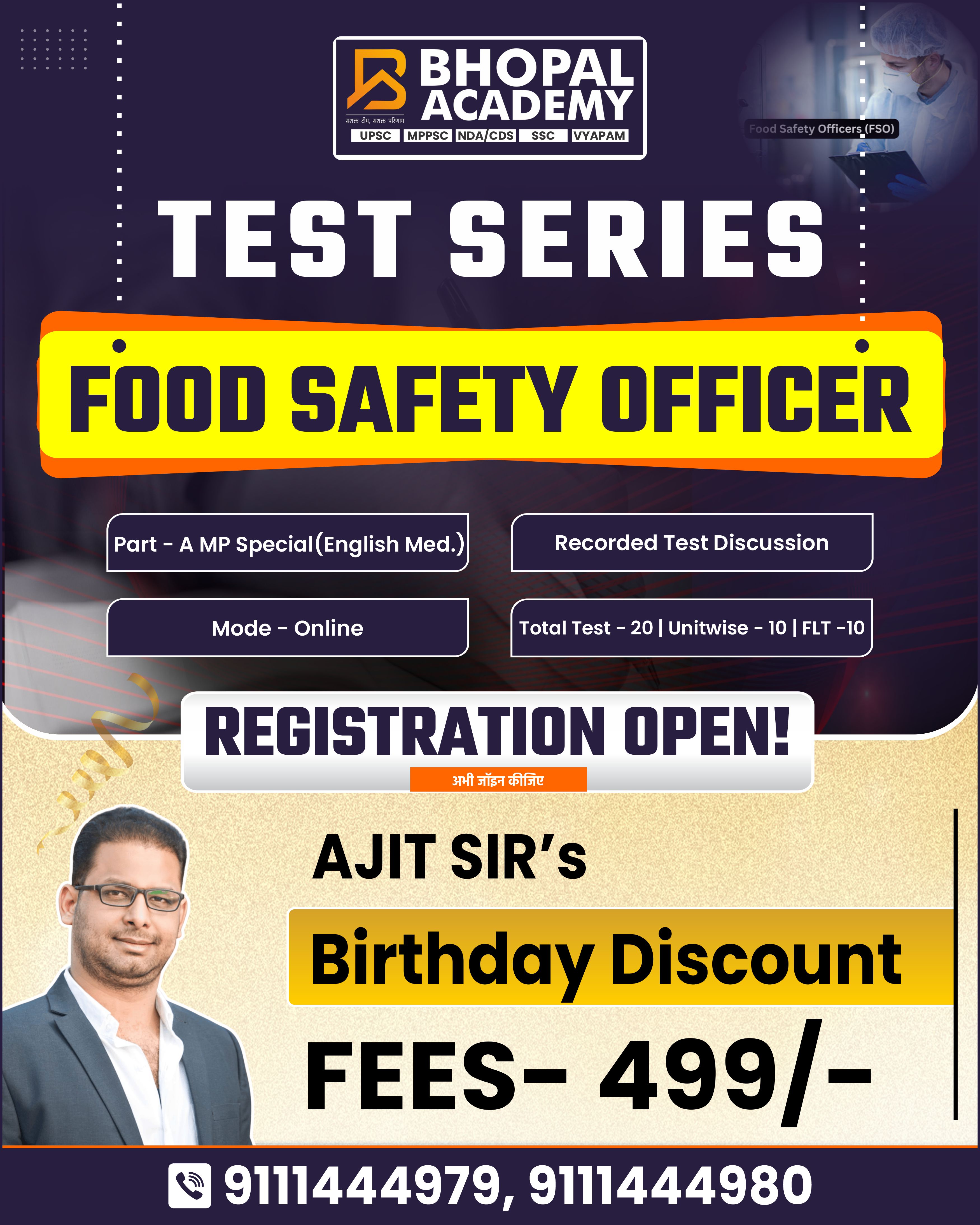 Food Safety Officer Test Series 