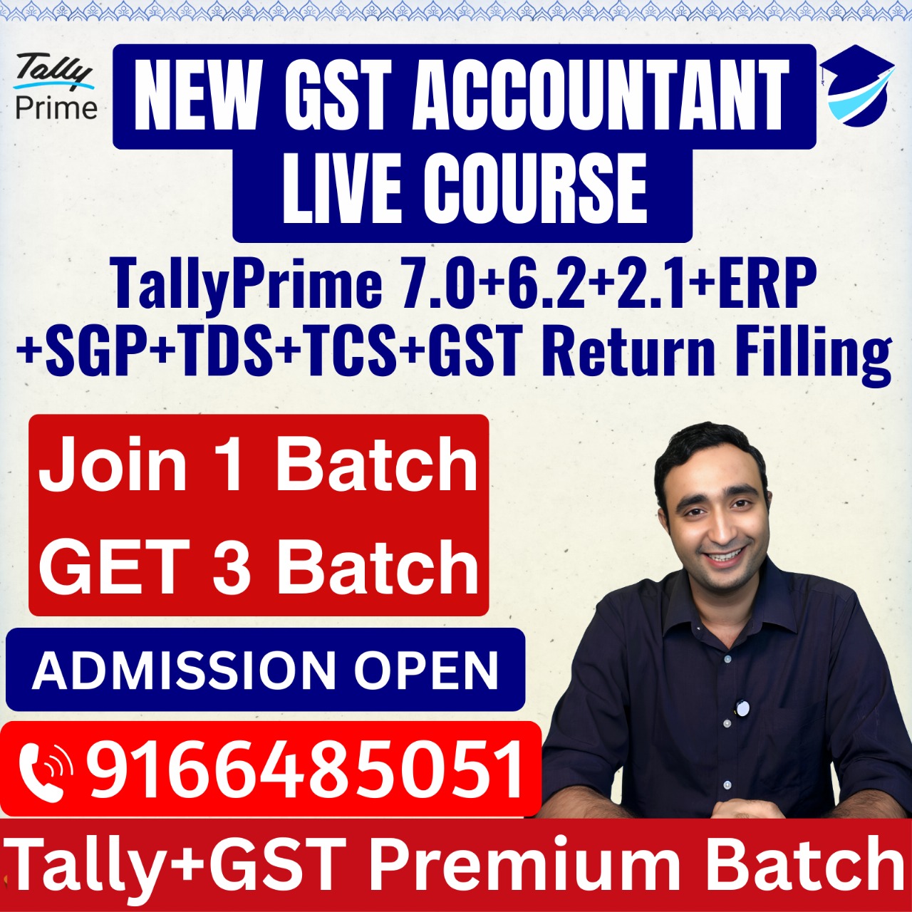 Full Live Tallyprime 7.0 Course with GST, TDS ,TCS Return Filling-Life Time Update