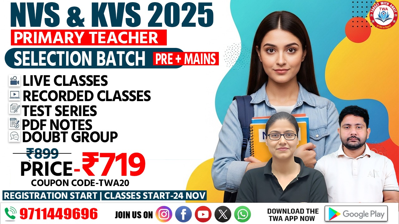 KVS / NVS  2026 - PRT ( SELECTION BATCH ) 