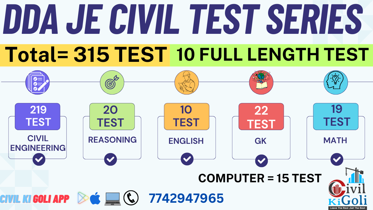 DDA JE CIVIL ONLINE TEST SERIES