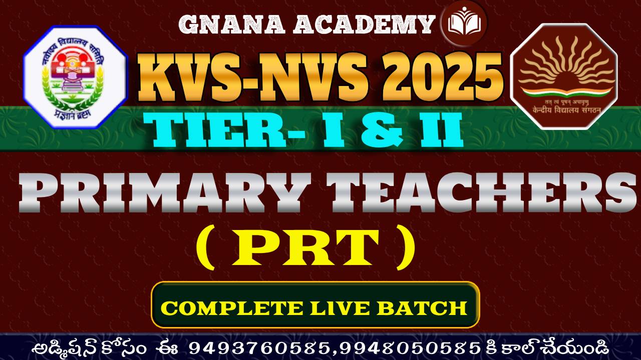 KVS AND NVS 2025-26 | PRIMARY TEACHERS(PRT)| TIER I AND II | COMPLETE LIVE BATCH | 300 HOURS