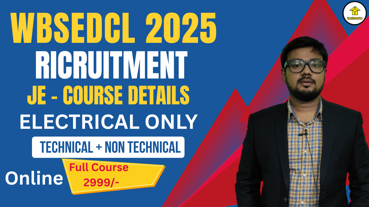 WBSEDCL 2025 JE BATCH ELECTRICAL