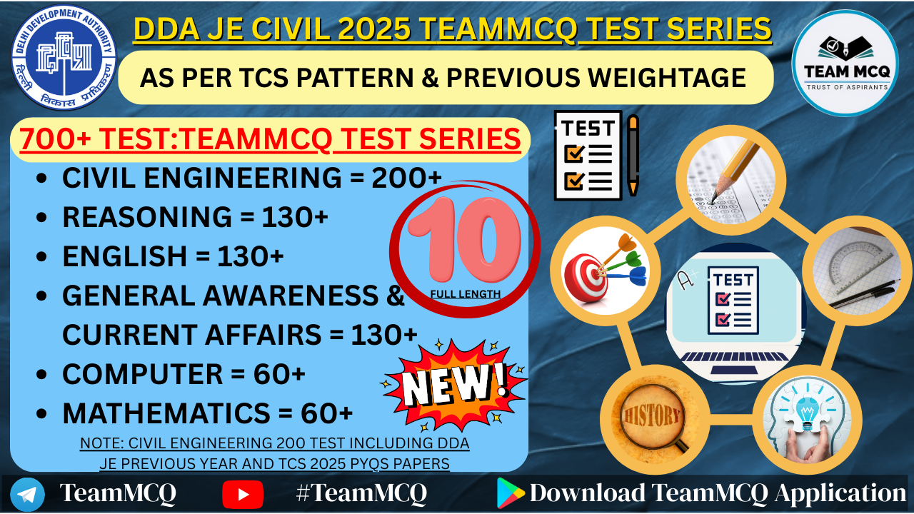 DDA JE CIVIL 2025 TEST SERIES