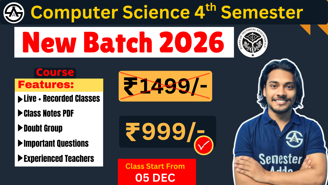 Computer Science Engg. 4th Semester New Batch 2026