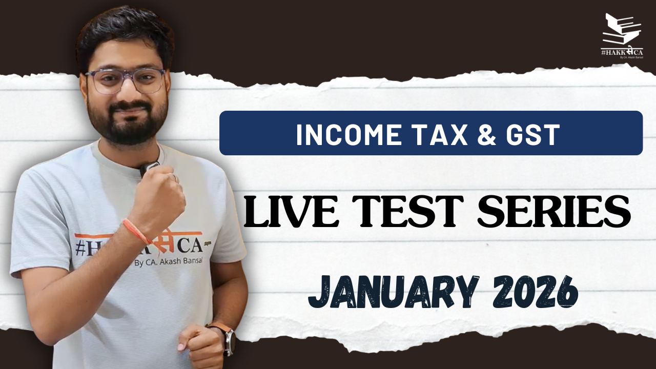 LIVE DT and GST TEST SERIES | Jan 26 Attempt