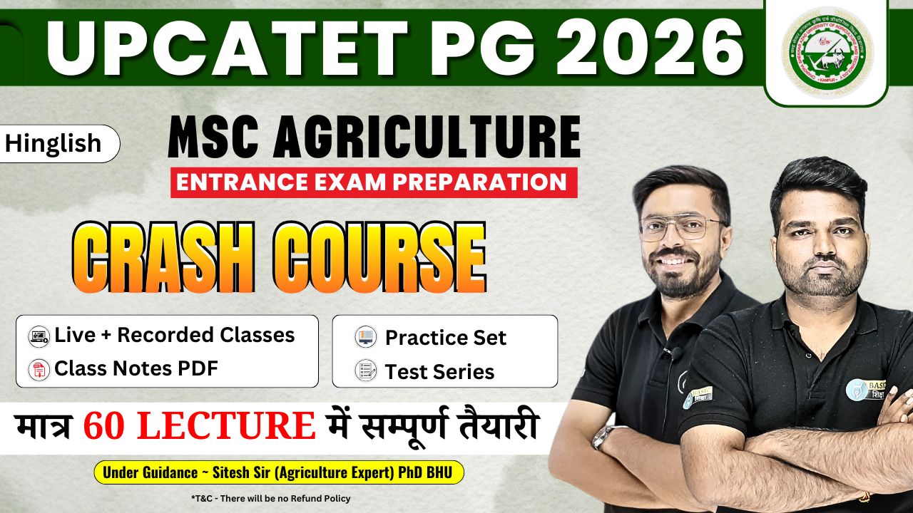 UPCATET PG Agriculture 2026 (MSc Agriculture) | Crash Course (Bilingual Medium)
