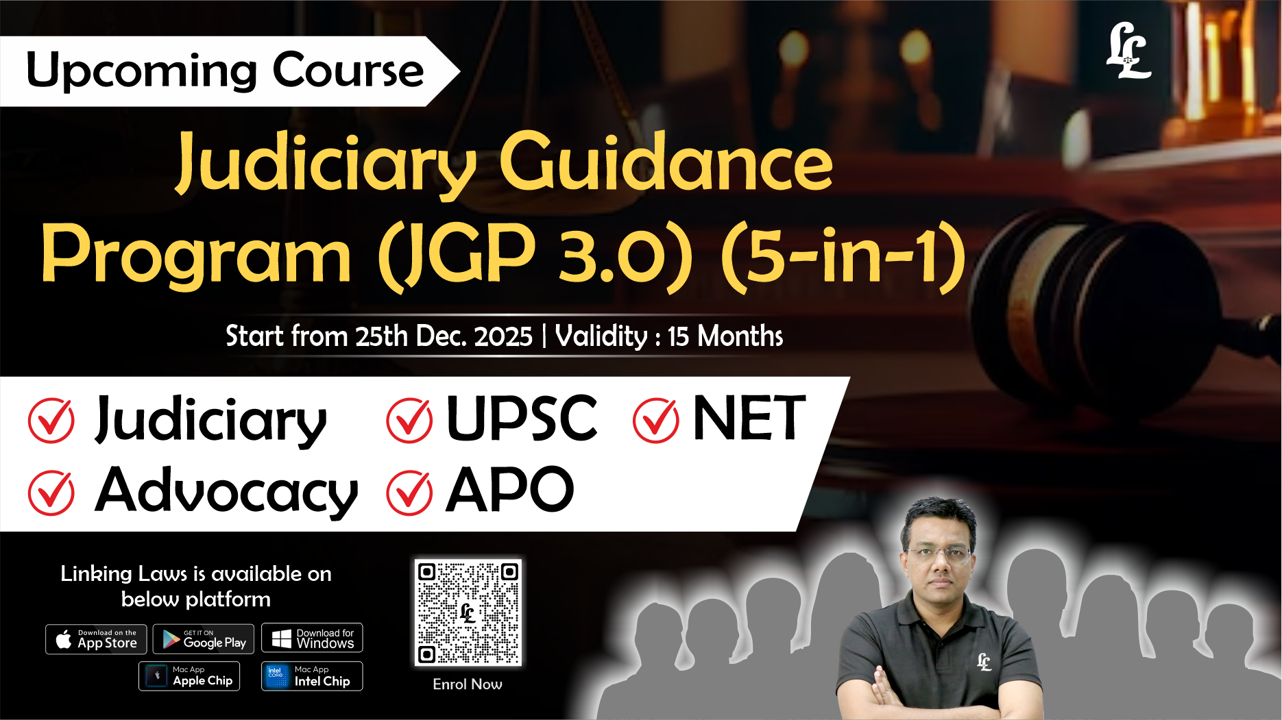 Judiciary Guidance Program (JGP 3.0) (5-in-1) Judiciary, Advocacy, UPSC, APO, NET