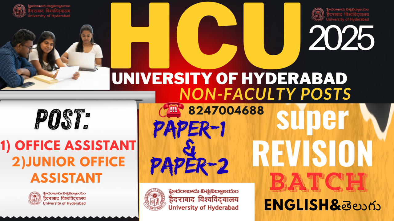 HCU-2025 NON-FACULTY POSTS 