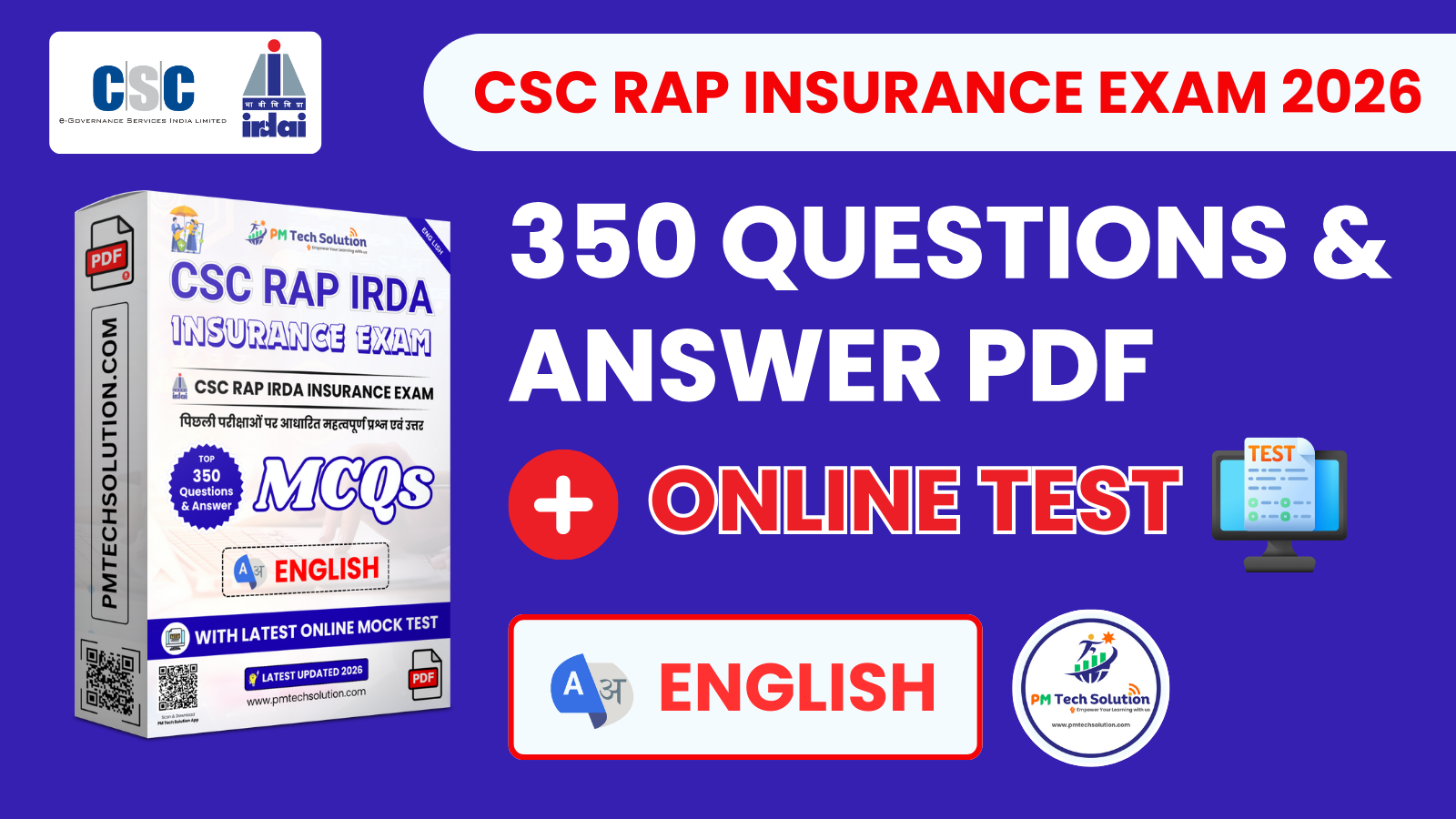 CSC RAP Insurance Exam MCQs [English] + Online Test