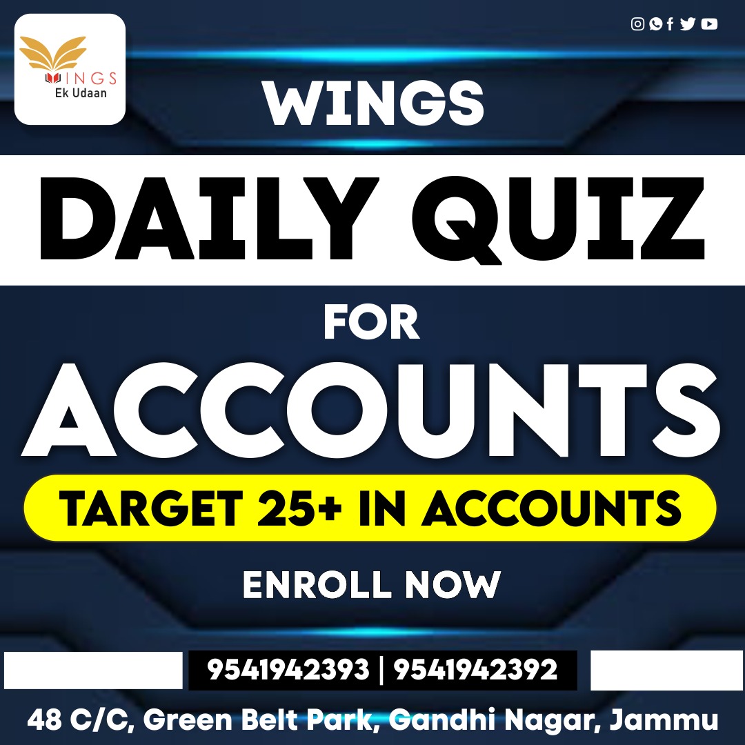 ACCOUNTANCY DAILY FREE QUIZ