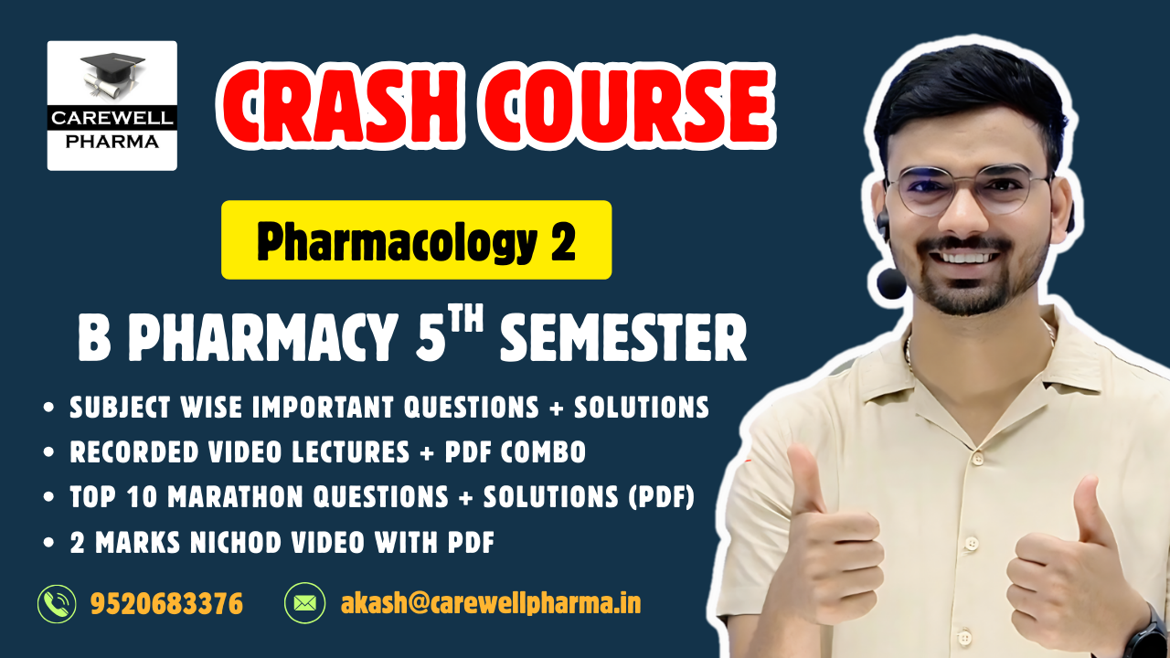 Pharmacology 5th sem crash course