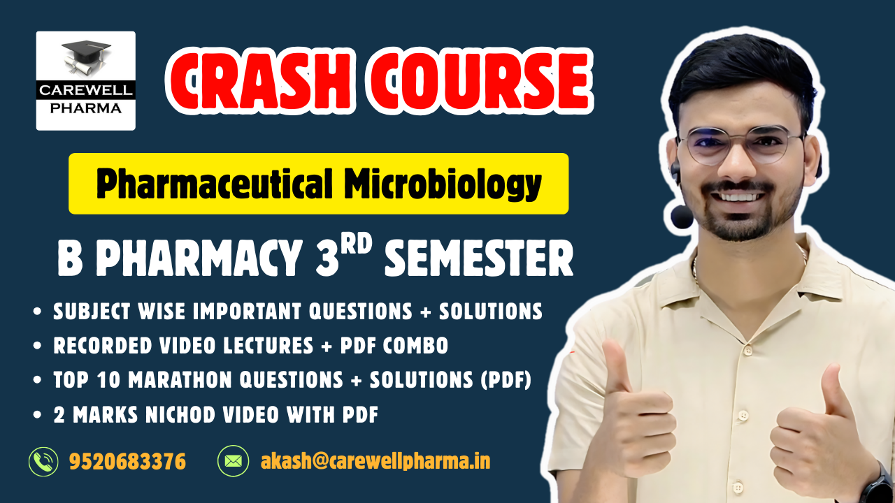 Pharmaceutical Microbiology 3rd sem Crash course