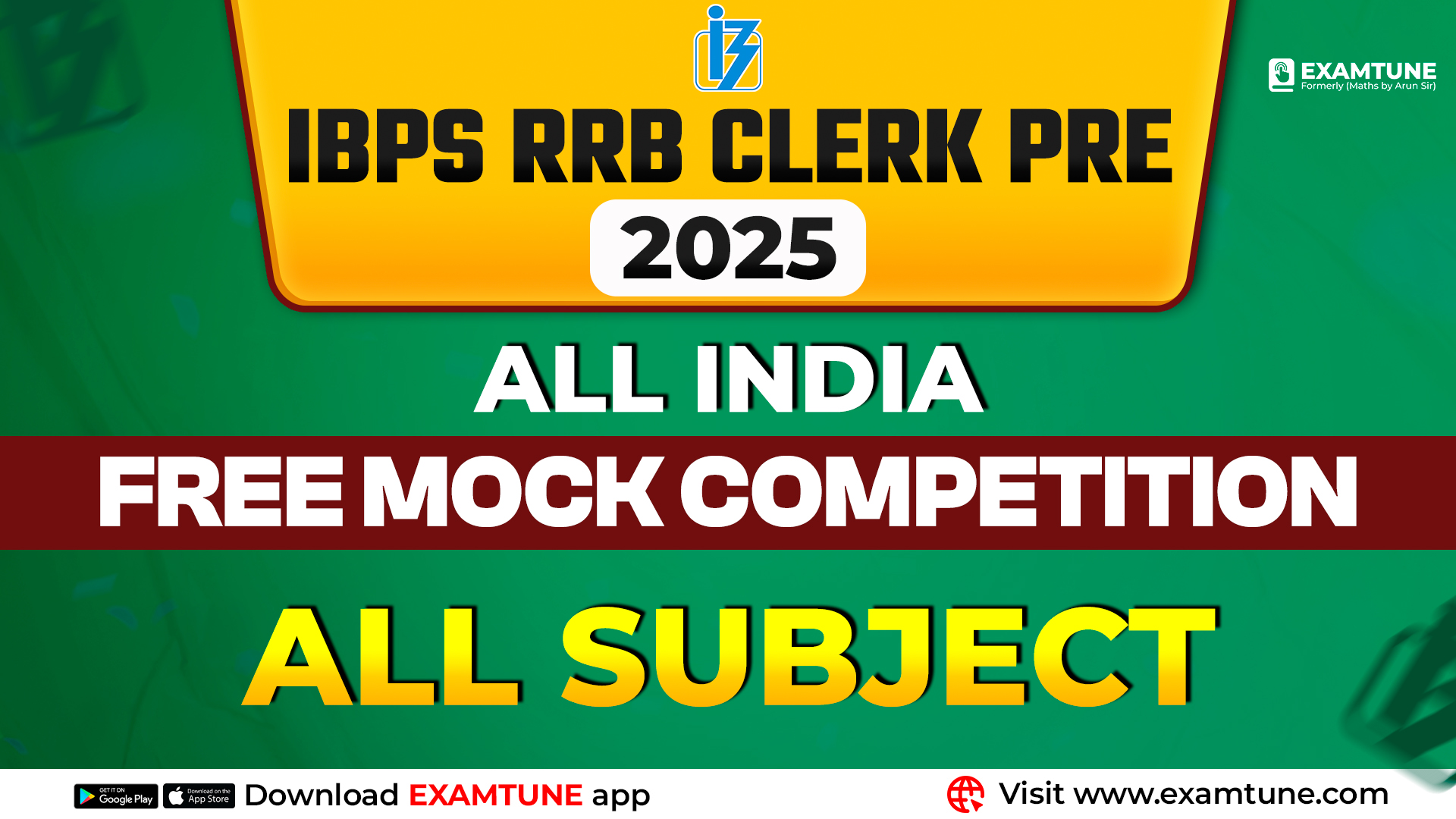 IBPS RRB Clerk Prelims 2025 – All India Free Mock Competition (All Subjects)