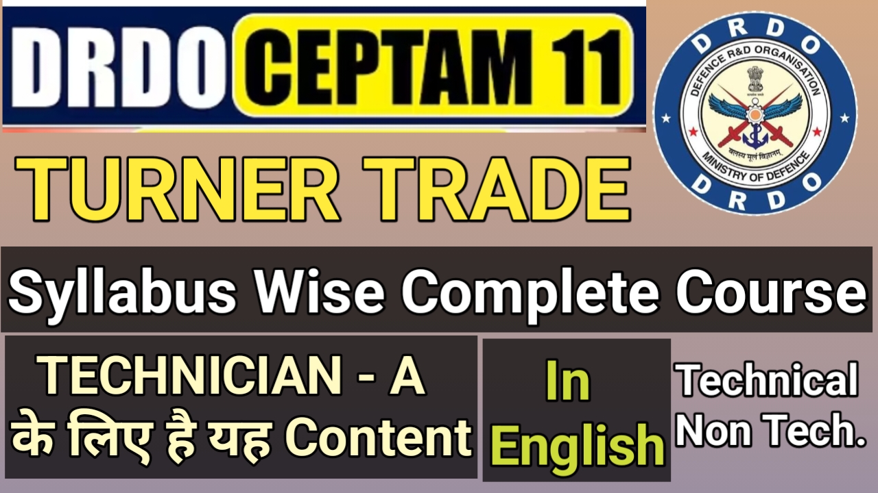 CEPTAM - 11 DRDO TURNER Special Batch In English:-