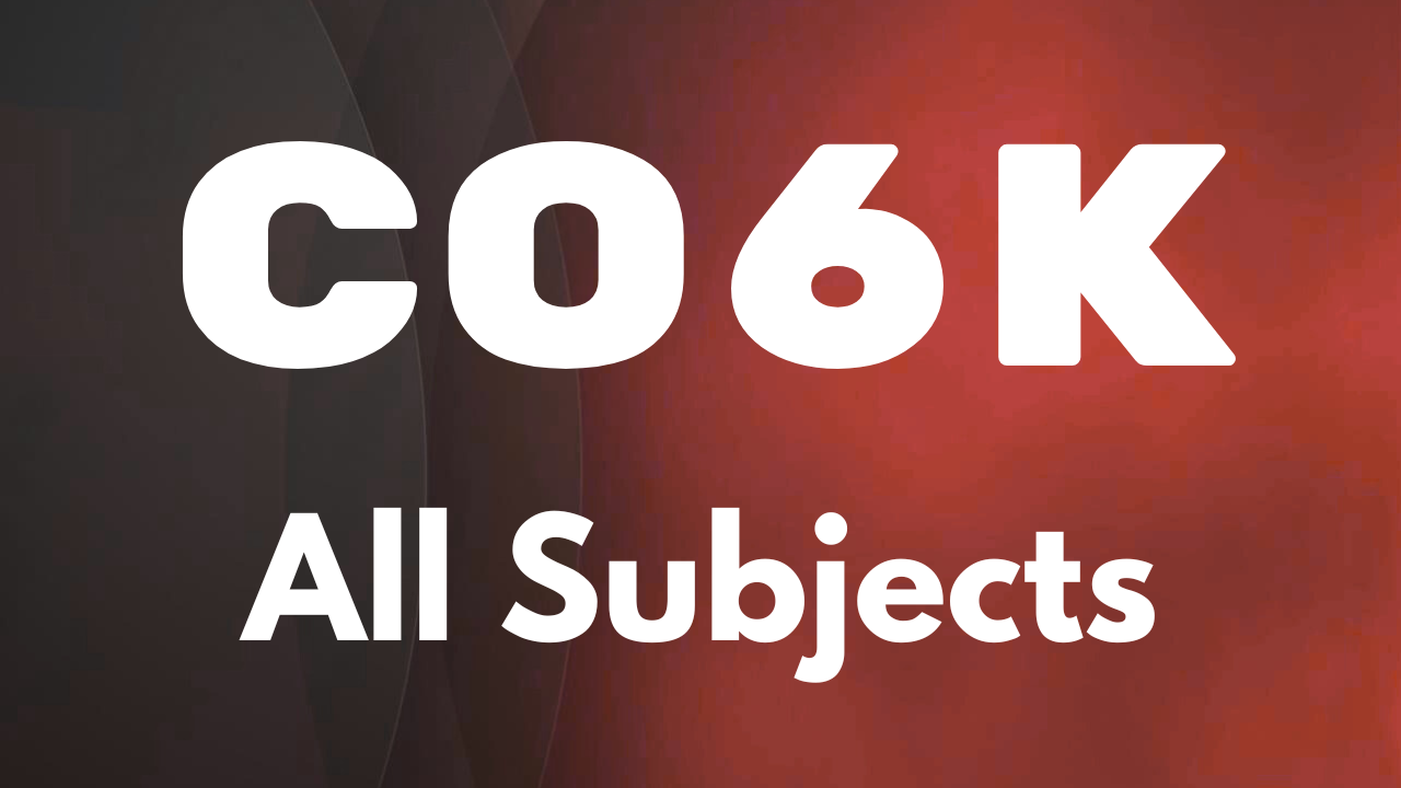 CO-6K All Subjects
