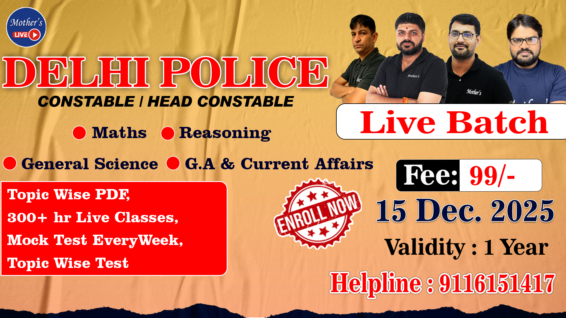 Target Delhi Police Complete Live Batch 15 Dec 2025