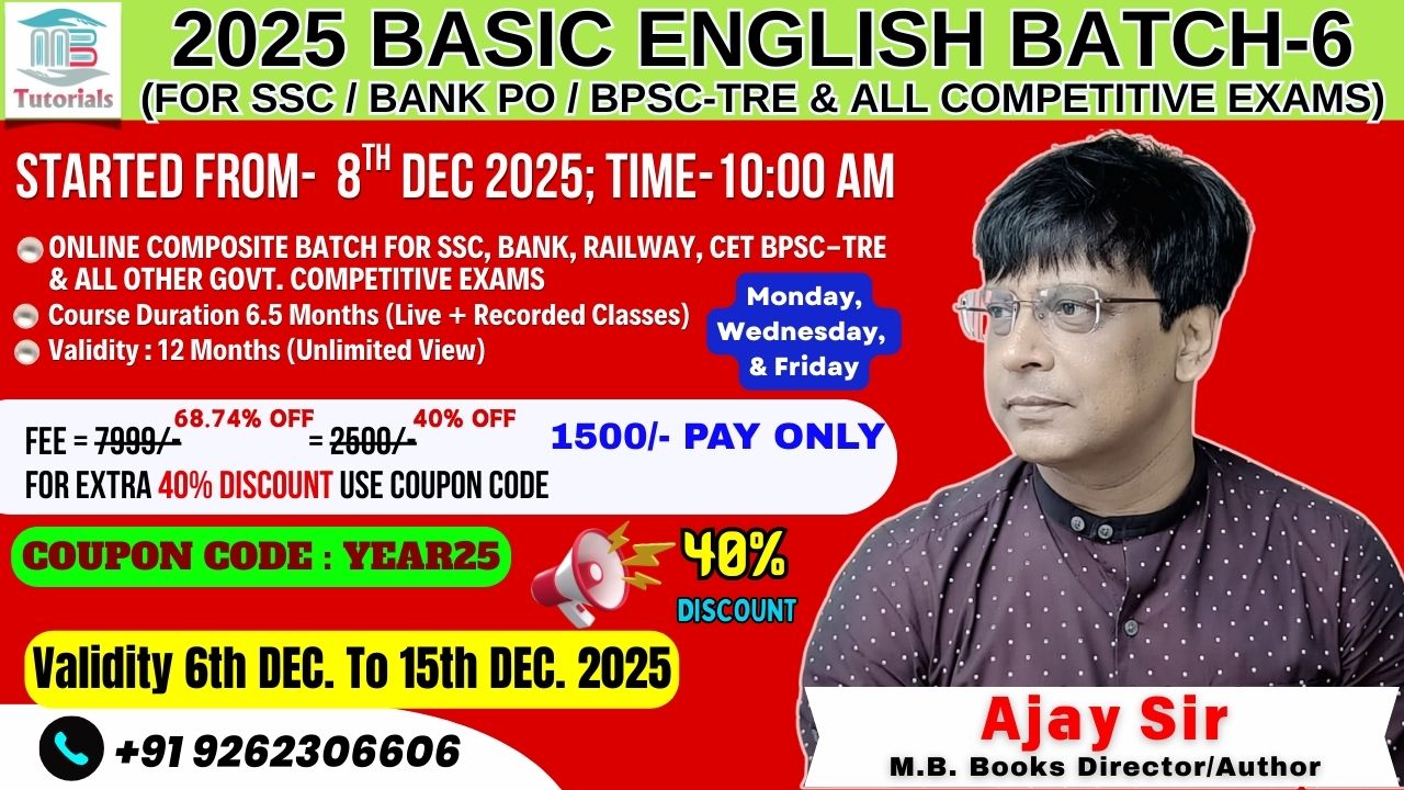 2025 BASIC ENGLISH BATCH-6 (MWF; 10:00AM)