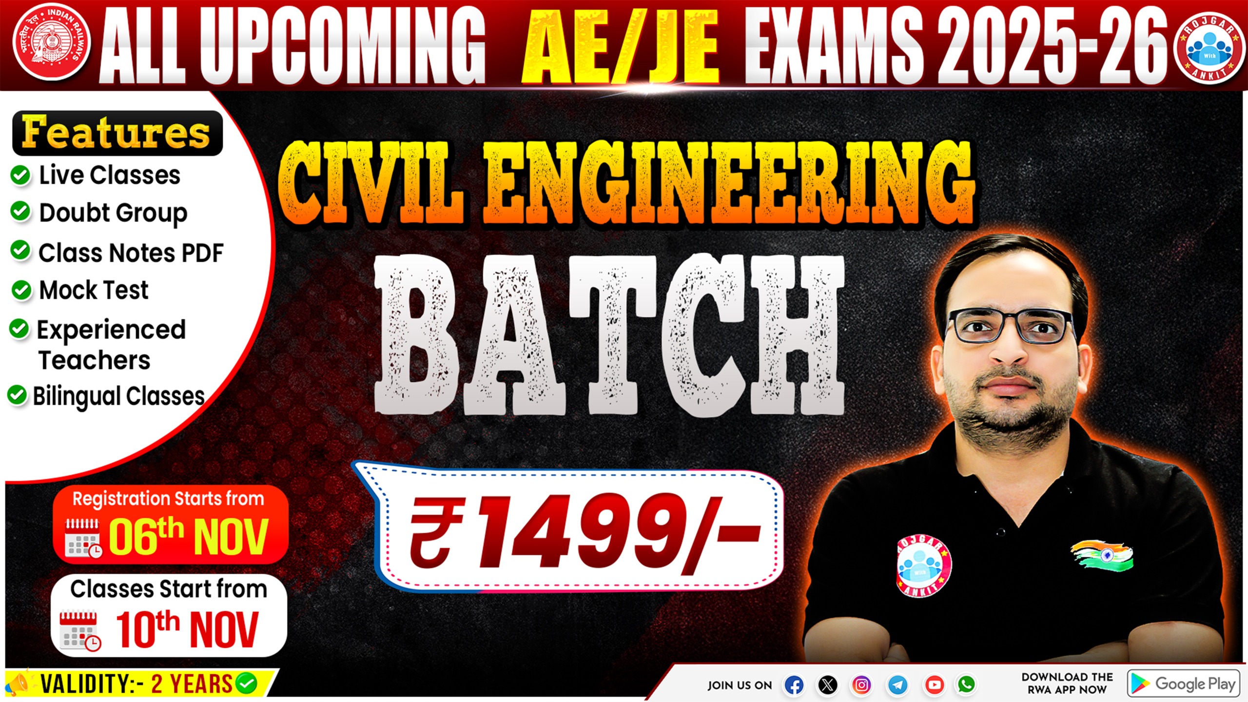 RWA Tech. Civil Engineering Foundation Batch 2025-26**