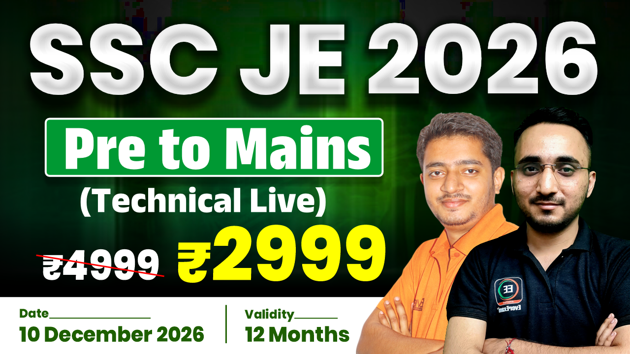 SSC JE PRE to Mains 2026 (Tech only)*