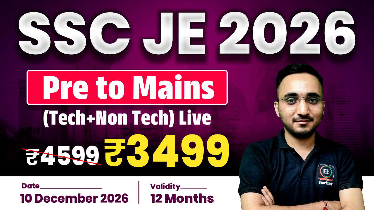 SSC JE PRE to Mains 2026 (Tech + Non Tech)