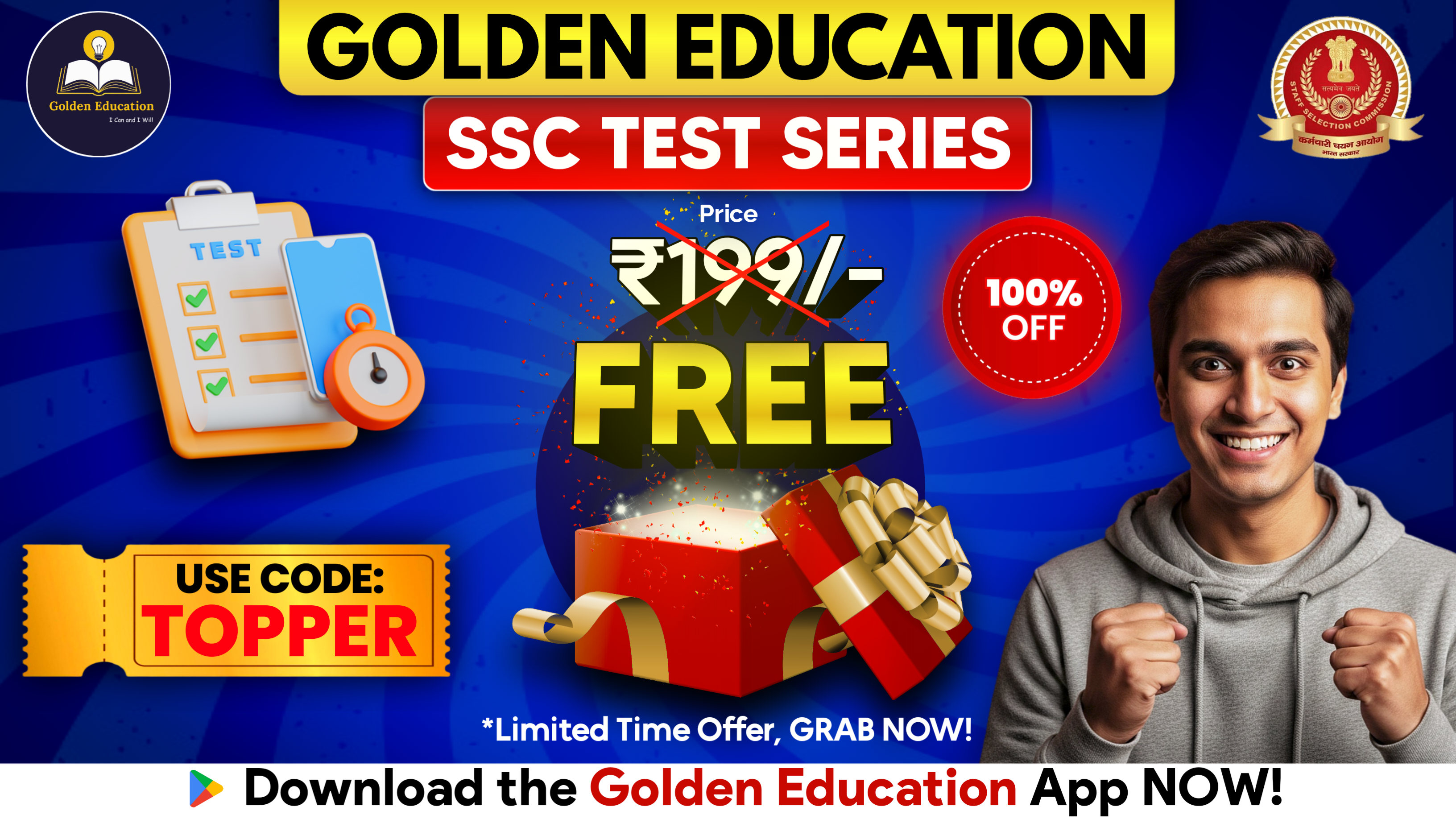 SSC Chapter-wise Mock Test – (Use Code TOPPER)