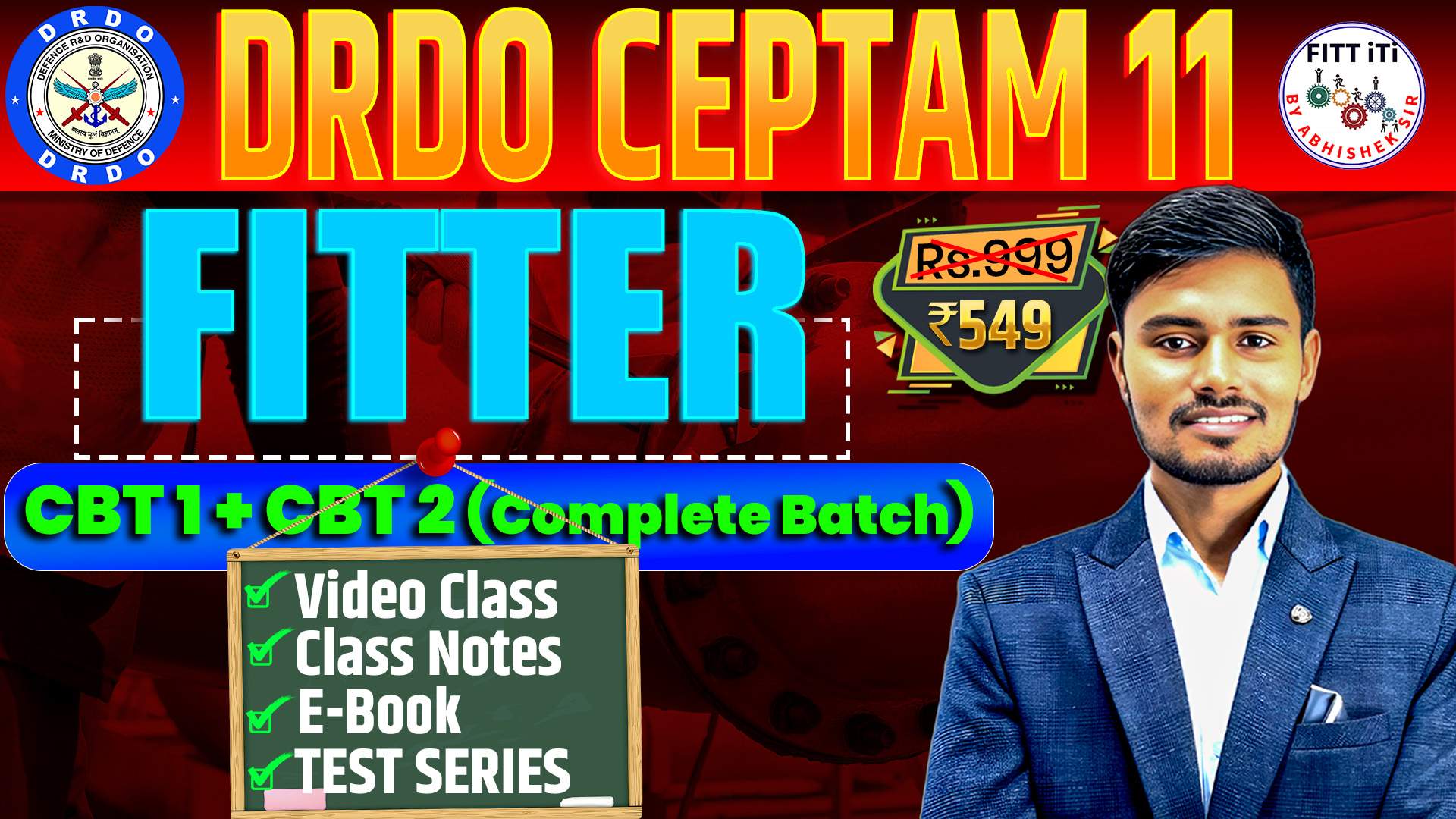 DRDO FITTER (Tier 1+Tier 2) COMPLETE BATCH