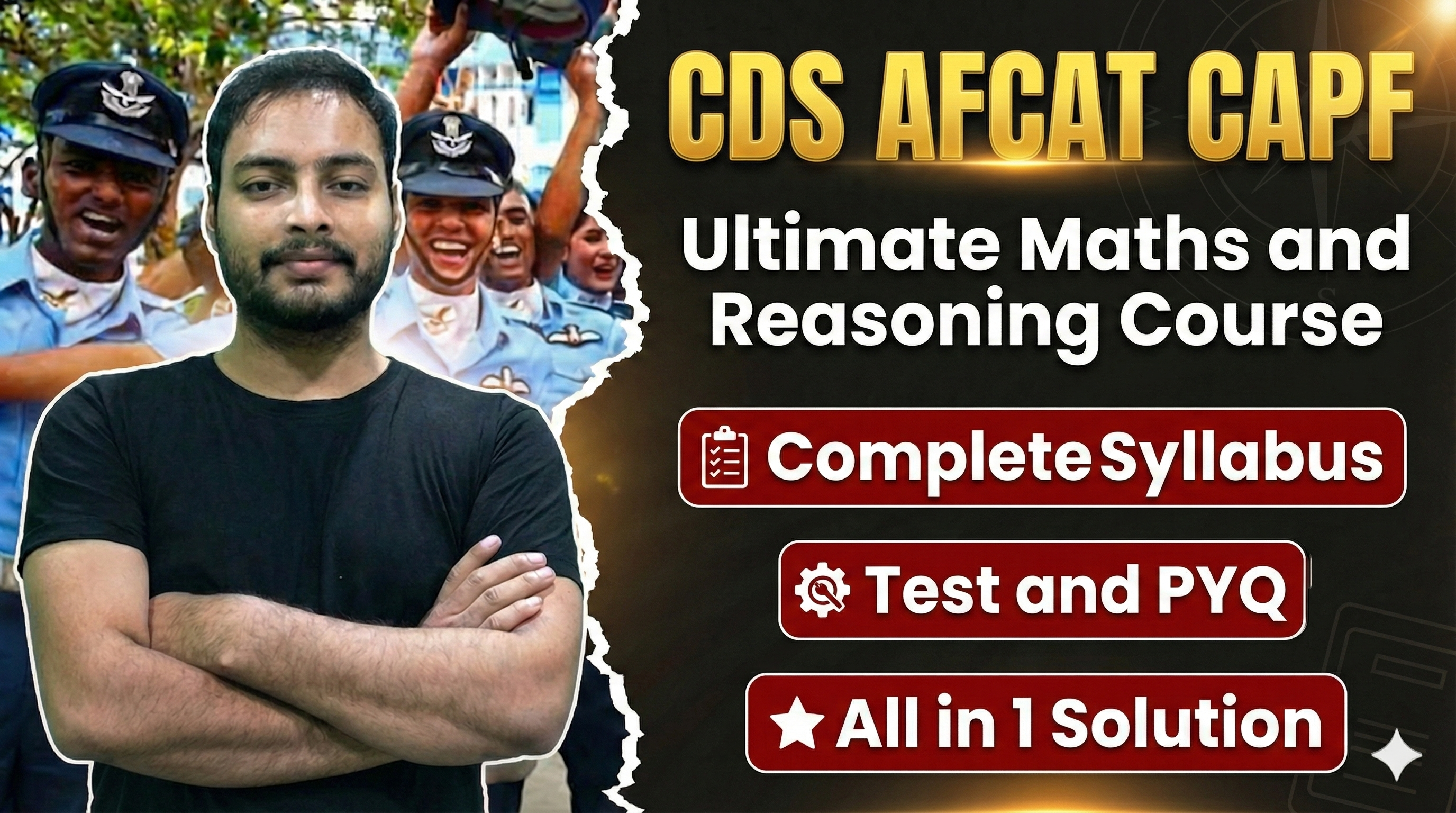(Live)Mission वर्दी: The Ultimate Maths & Reasoning Course for CDS, AFCAT & CAPF