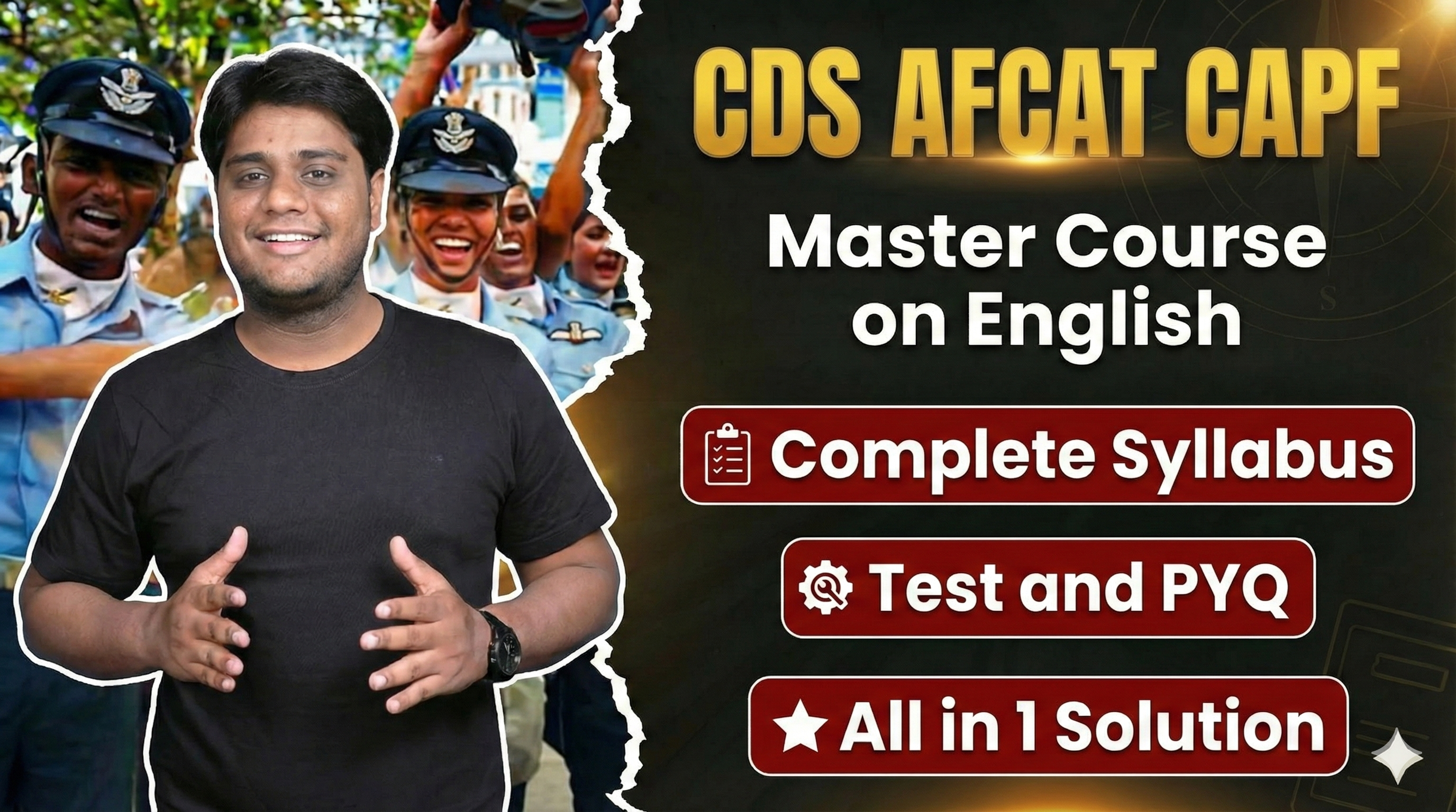 Master English For Defence Exams CDS/AFCAT 2026 by Sidhant sir