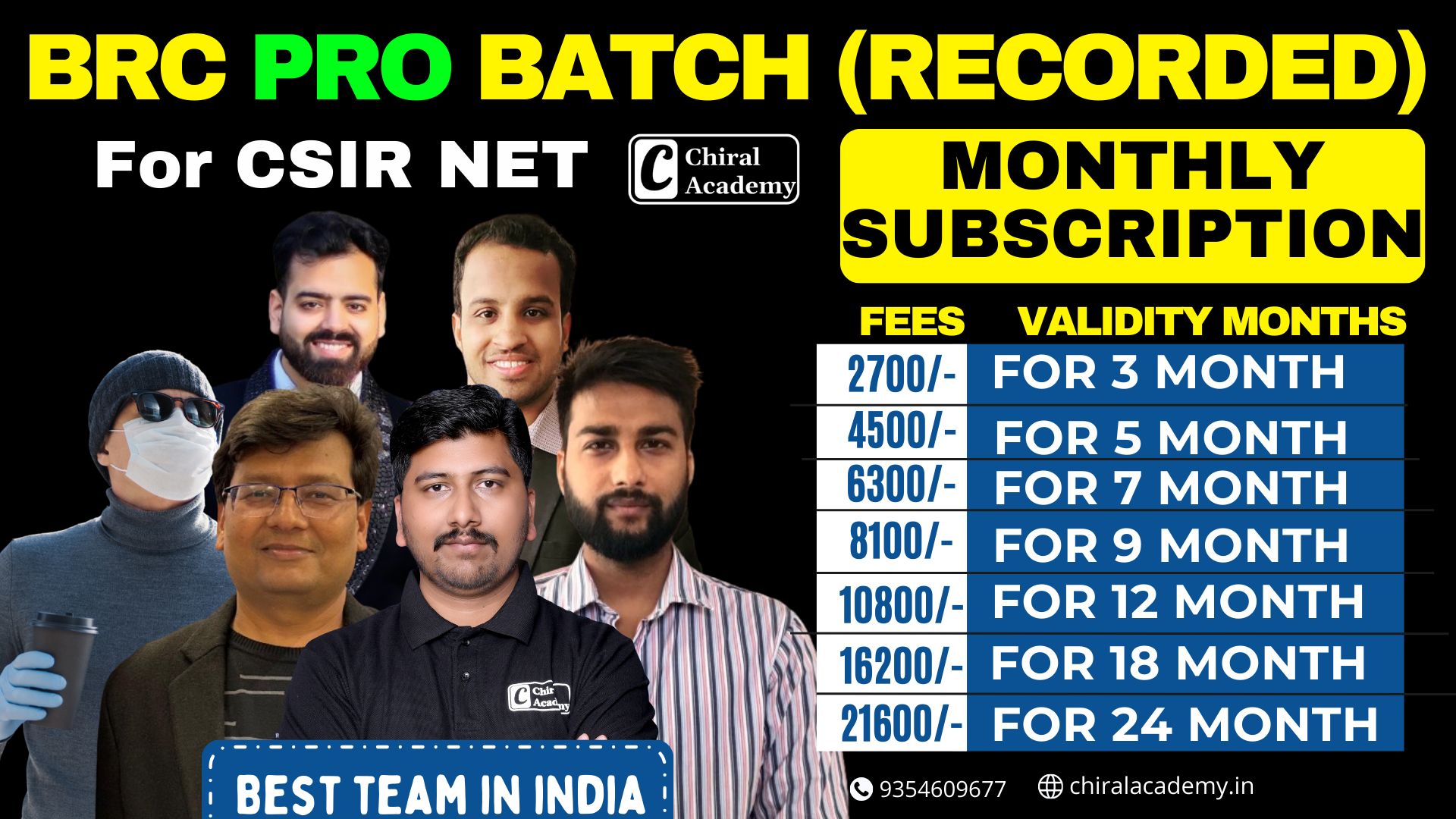 BRC PRO CSIR NET BATCH  – RECORDED CSIR NET Monthly Subscription! 🔥
