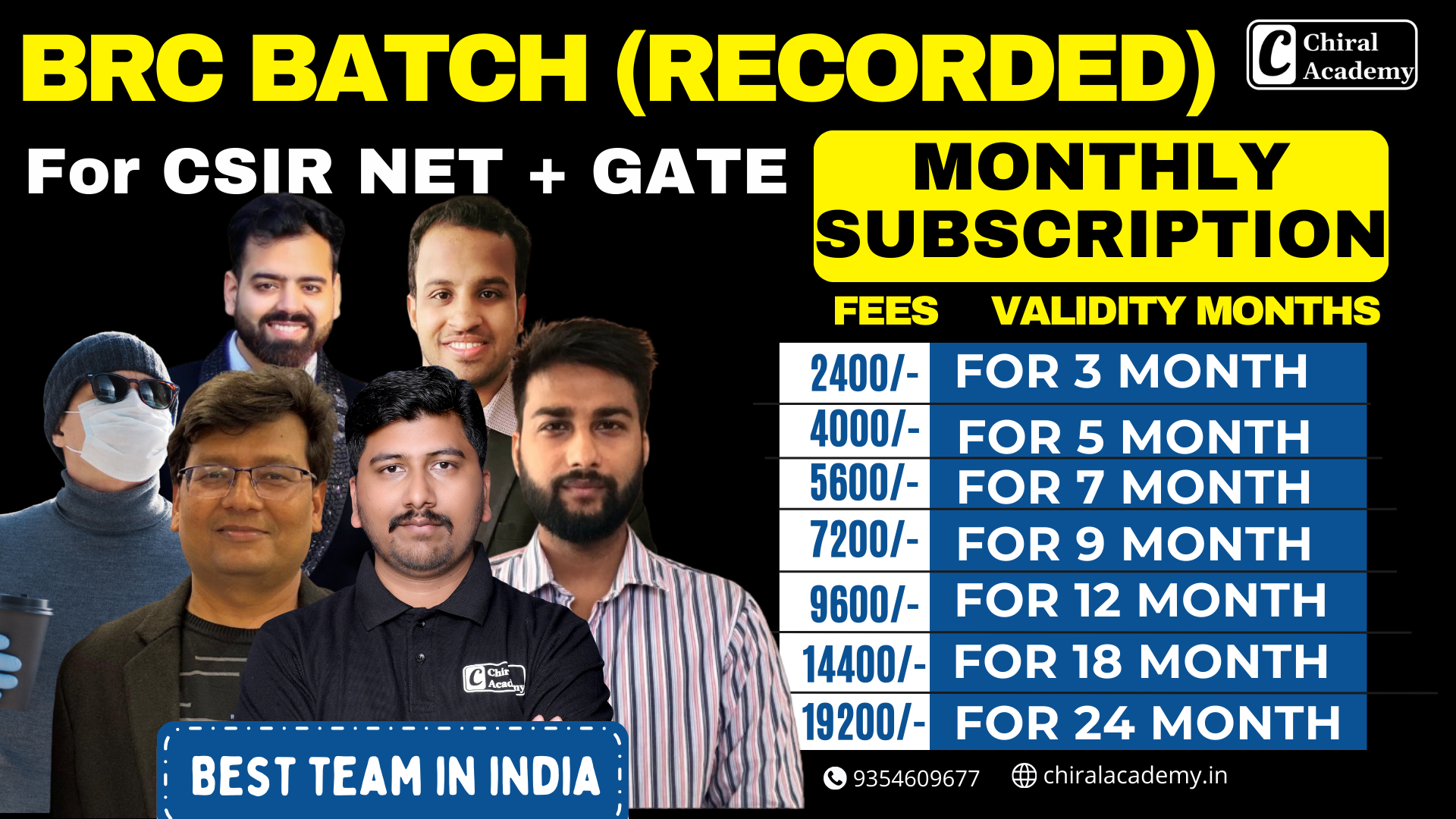 BRC BATCH CSIR NET + GATE – RECORDED Monthly Subscription! 🔥