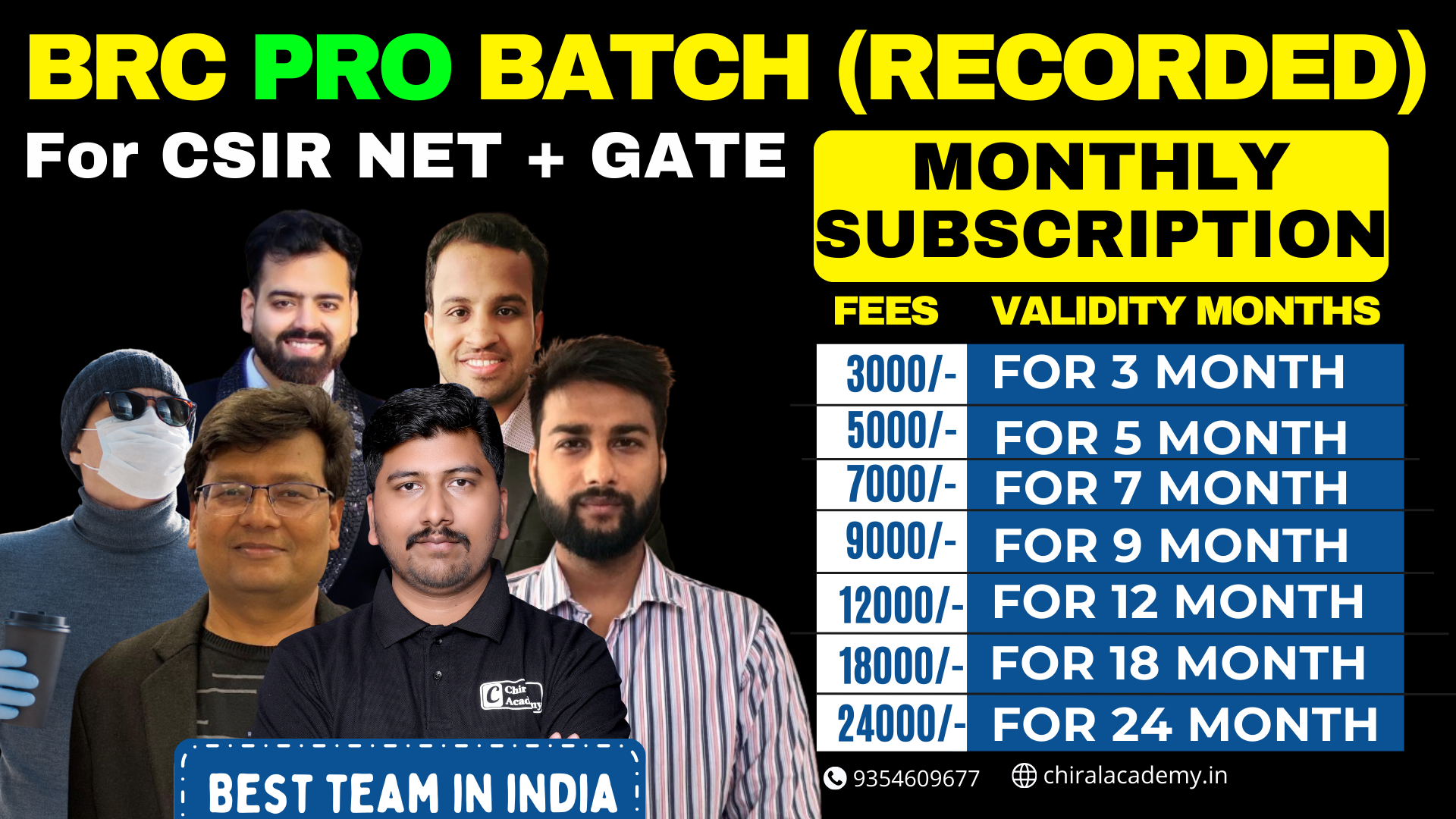  BRC PRO CSIR NET + GATE  BATCH – RECORDED  Monthly Subscription! 🔥