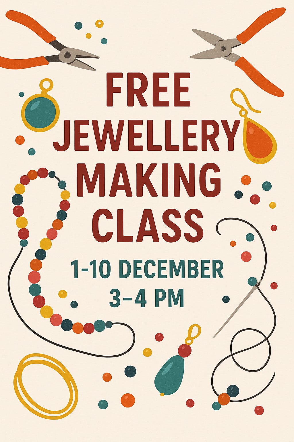 10 DAYS FREE JEWELLERY MAKING SESSION 